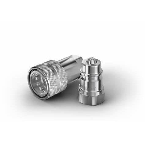 BIR Hydraulic ISO Poppet Quick Release Coupling 2 x Sets 1/2" BSP