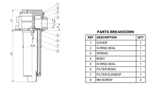 Hydraulic Oil Filter - High Flow