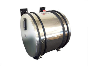 Round Hydraulic Oil Tanks - Polished Aluminium