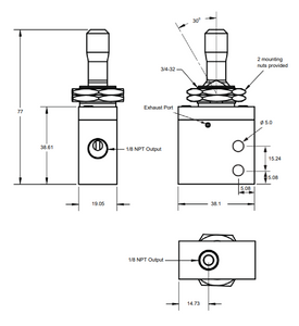 3 Position Air Toggle Switch