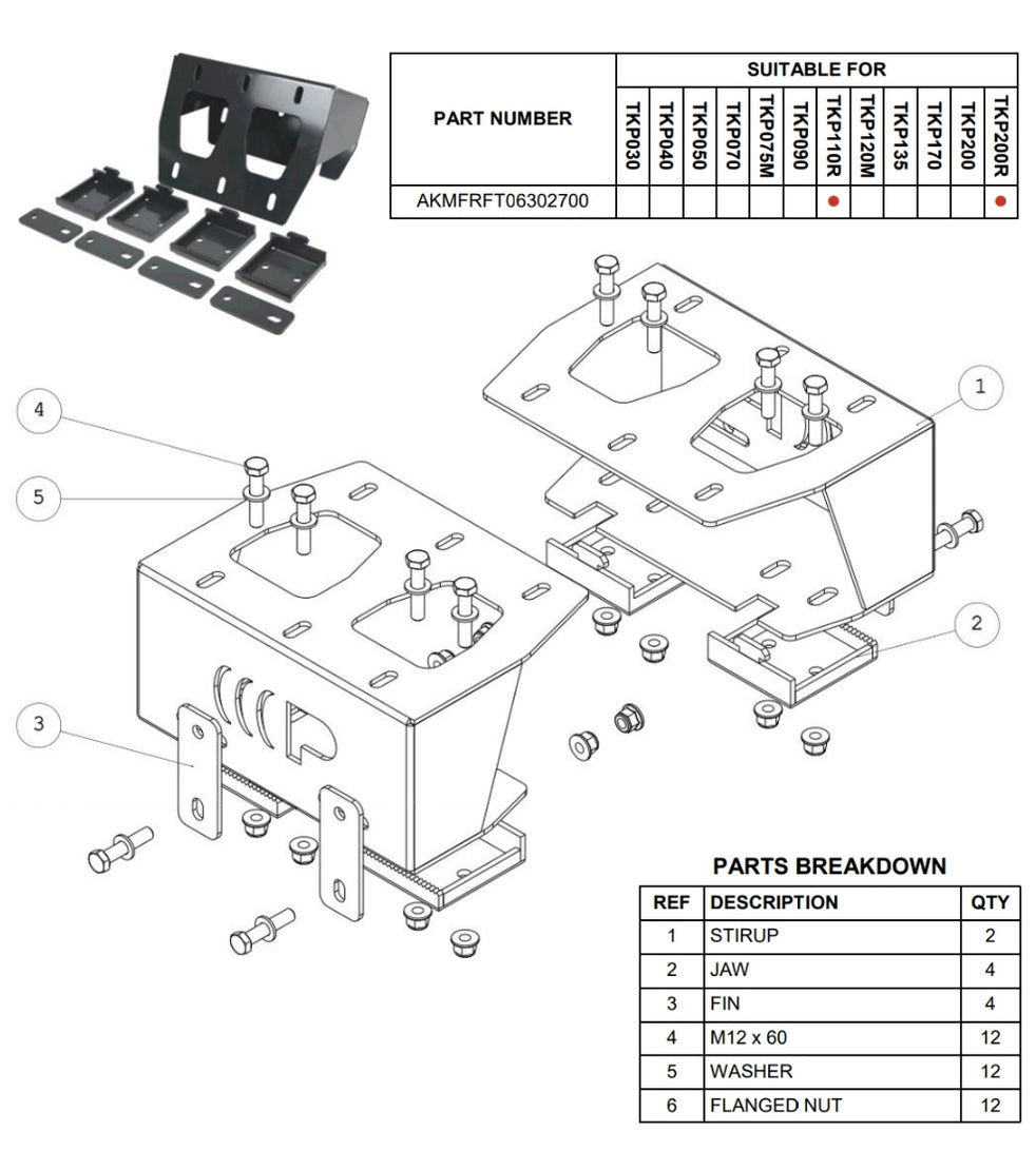 Hydraulic Tanks - Rear of Cab Mount — Equipment Link Australia