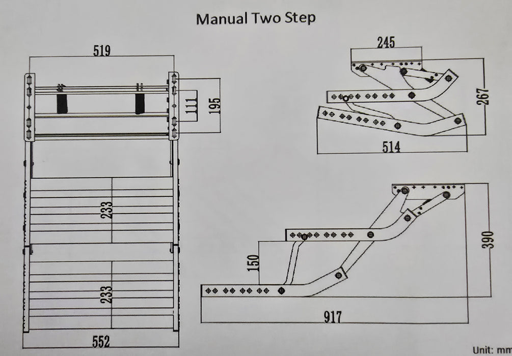 Euroflek Double Step with LED Entry Light