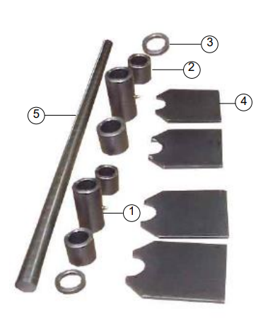 Rear Pivot Bar Kit - BKOO5A - Bush Type 38mm