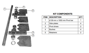 Rear Pivot Bar Kit - BKOO5S - Shoe Type 38mm